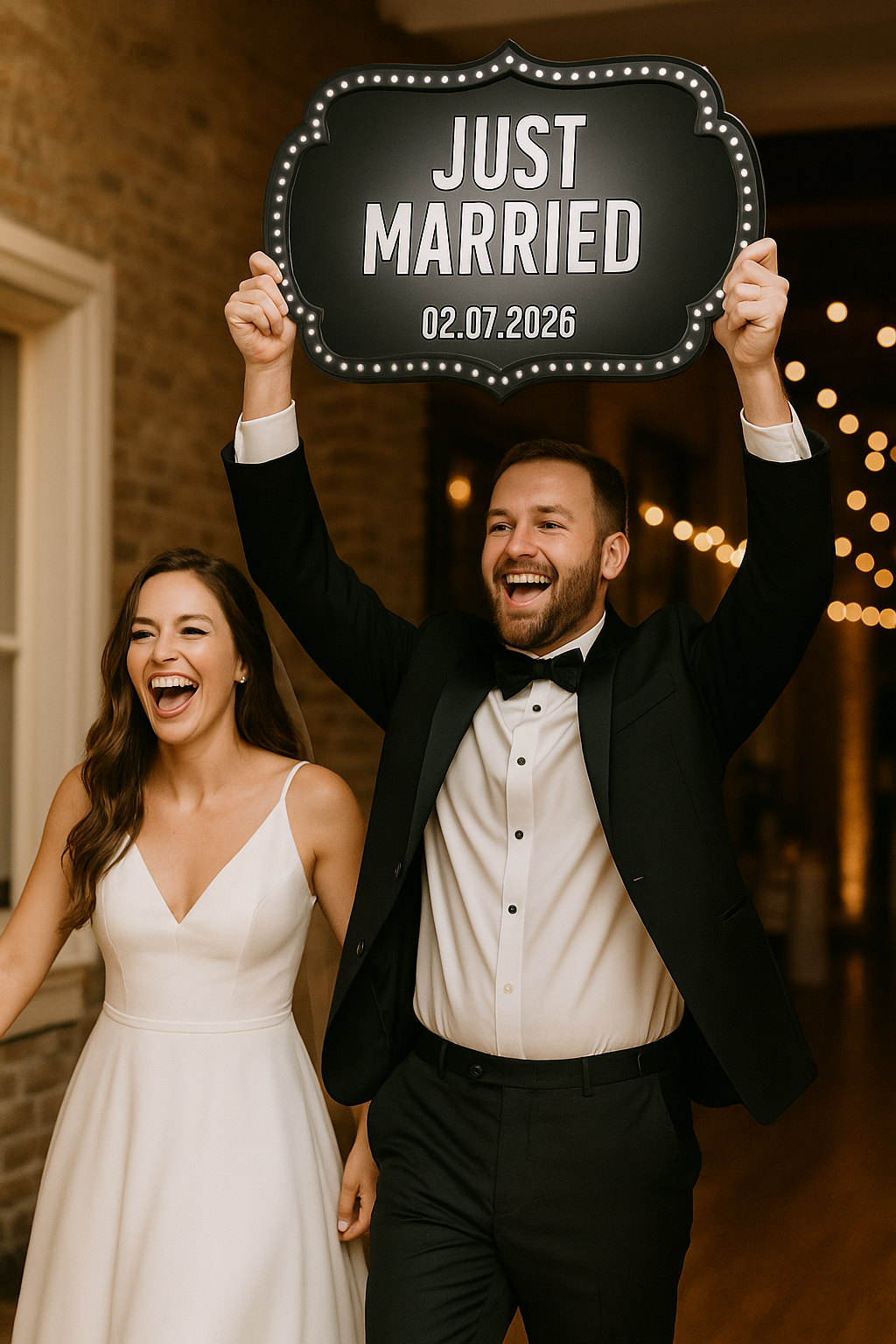 Just Married Wedding Marquee Sign