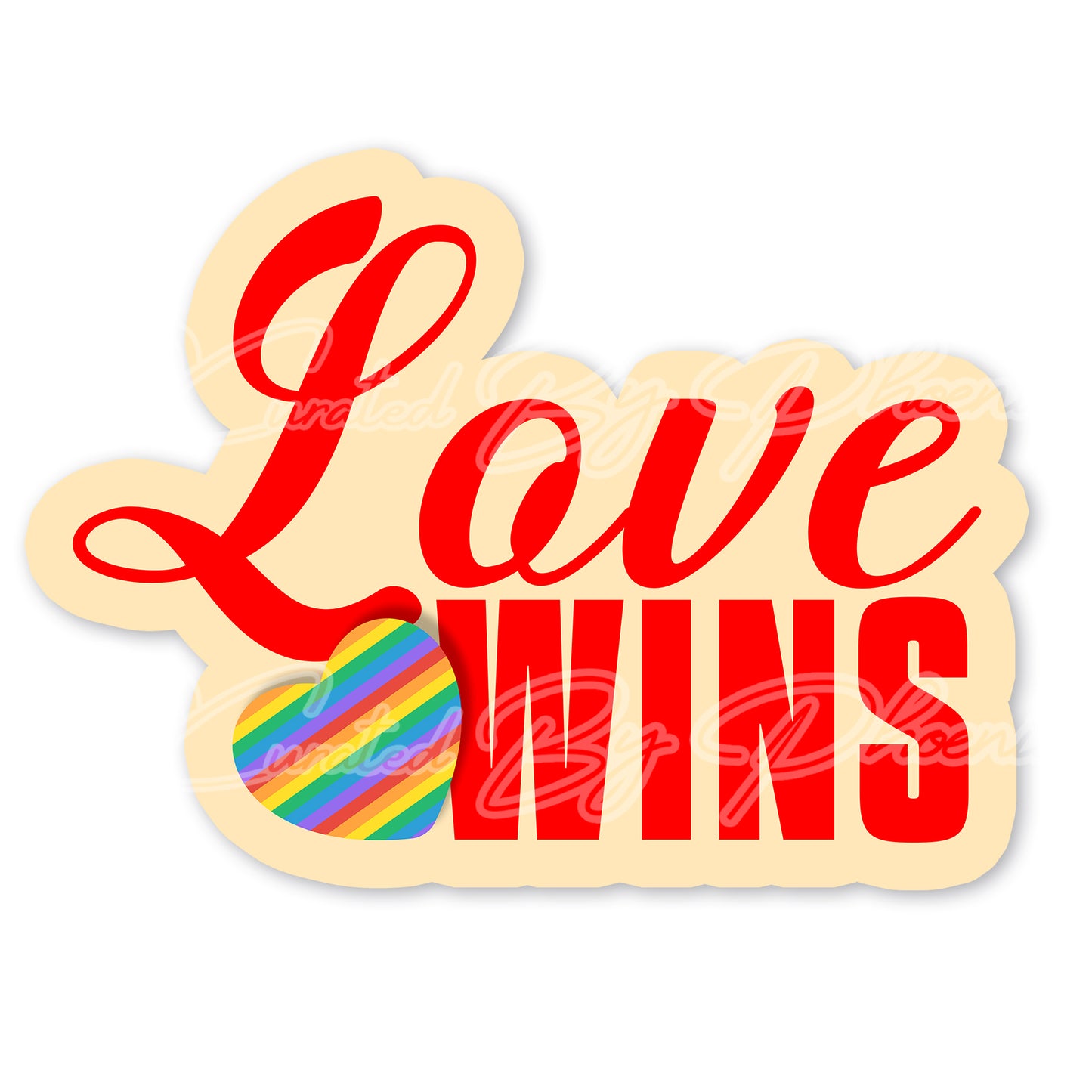 Love Wins prop, pride prop, pride photo booth prop custom props, custom prop signs, props , Curated by Phoenix