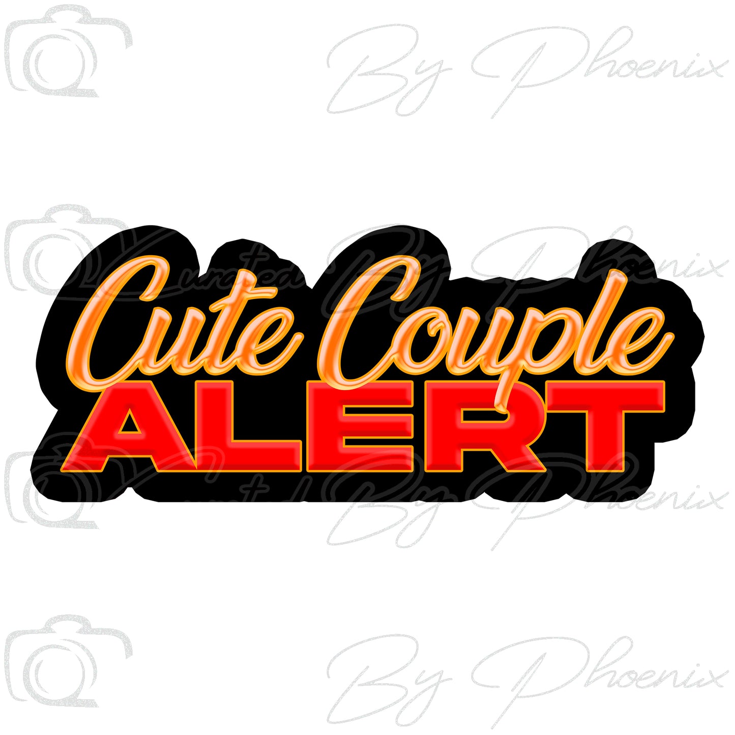 Cute Couple Alert prop, Valentine photo booth props, valentine props, photo booth props, custom props, custom prop signs, props, Curated by Phoenix