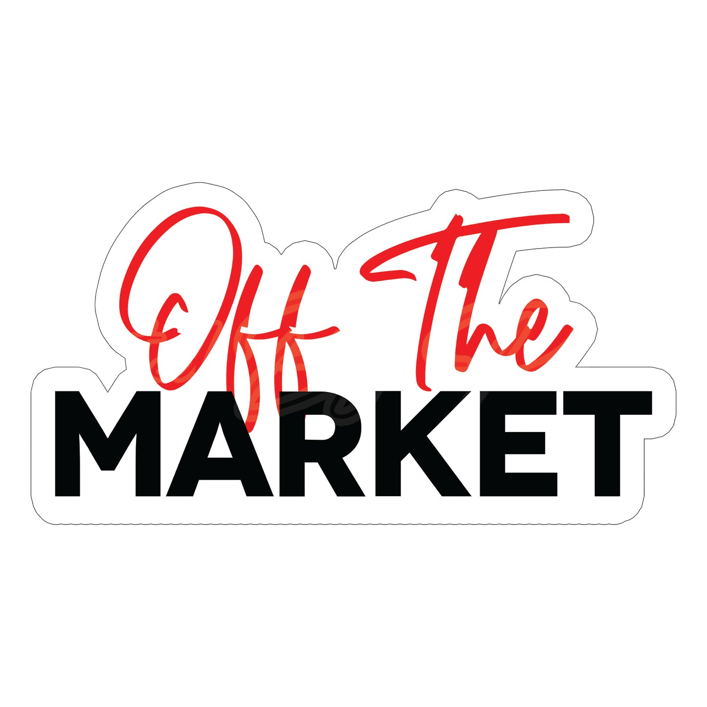 Off The Market prop, wedding photo booth props, wedding props, photo booth props, custom wedding props, custom prop signs, props, Curated by Phoenix