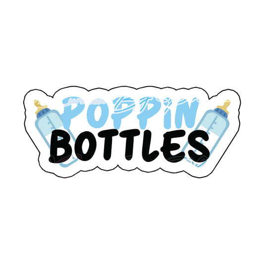  Poppin Bottles Blue prop-baby shower photo booth props- baby shower props-photo booth props-custom props- custom prop signs-props -Curated by Phoenix 