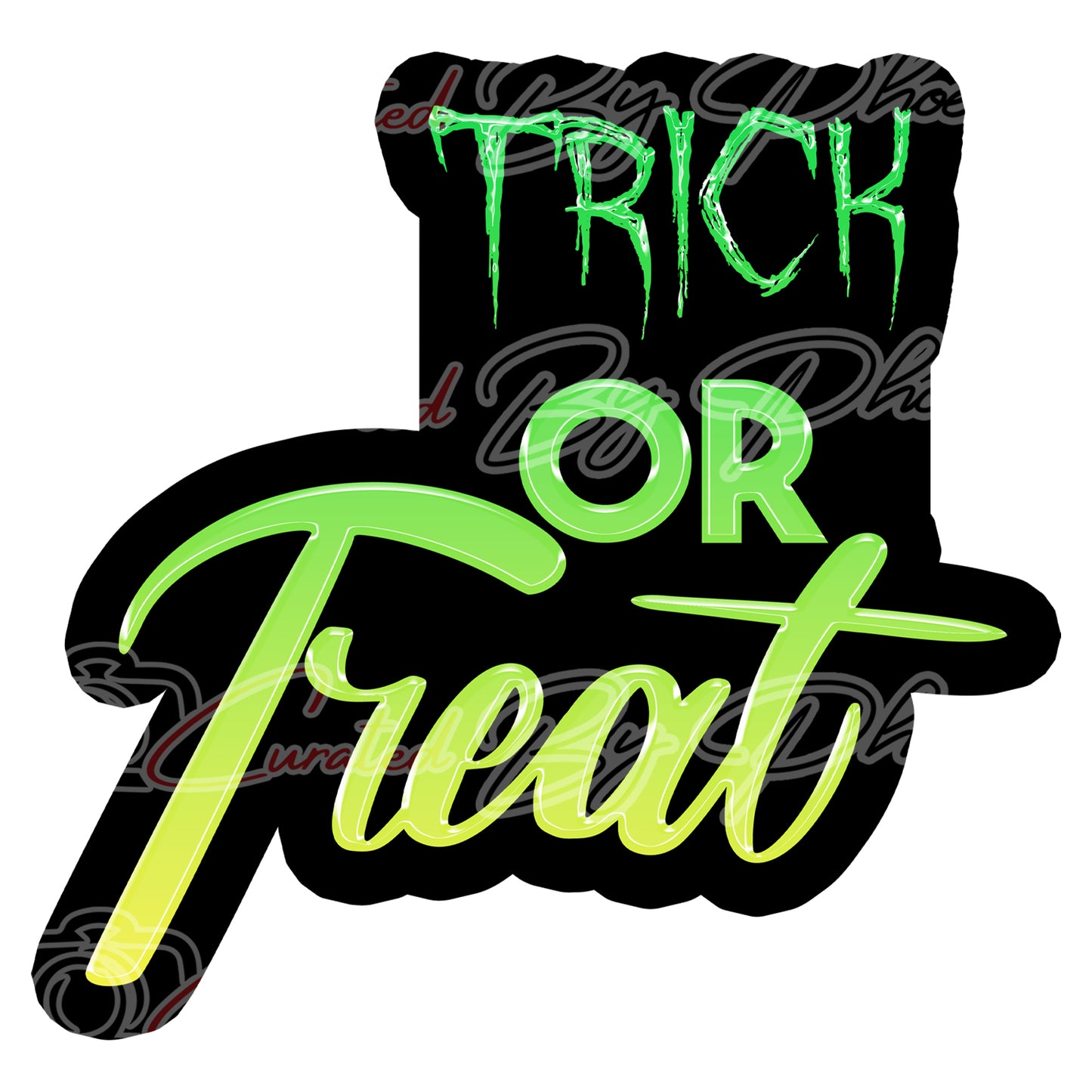 Trick or Treat prop-Halloween photo booth props- Halloween props-photo booth props-custom props-prop signs-props -Curated by Phoenix