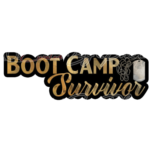 Bootcamp Survivor prop-military photo booth props- military props-photo booth props-custom props-prop signs-props -Curated by Phoenix 