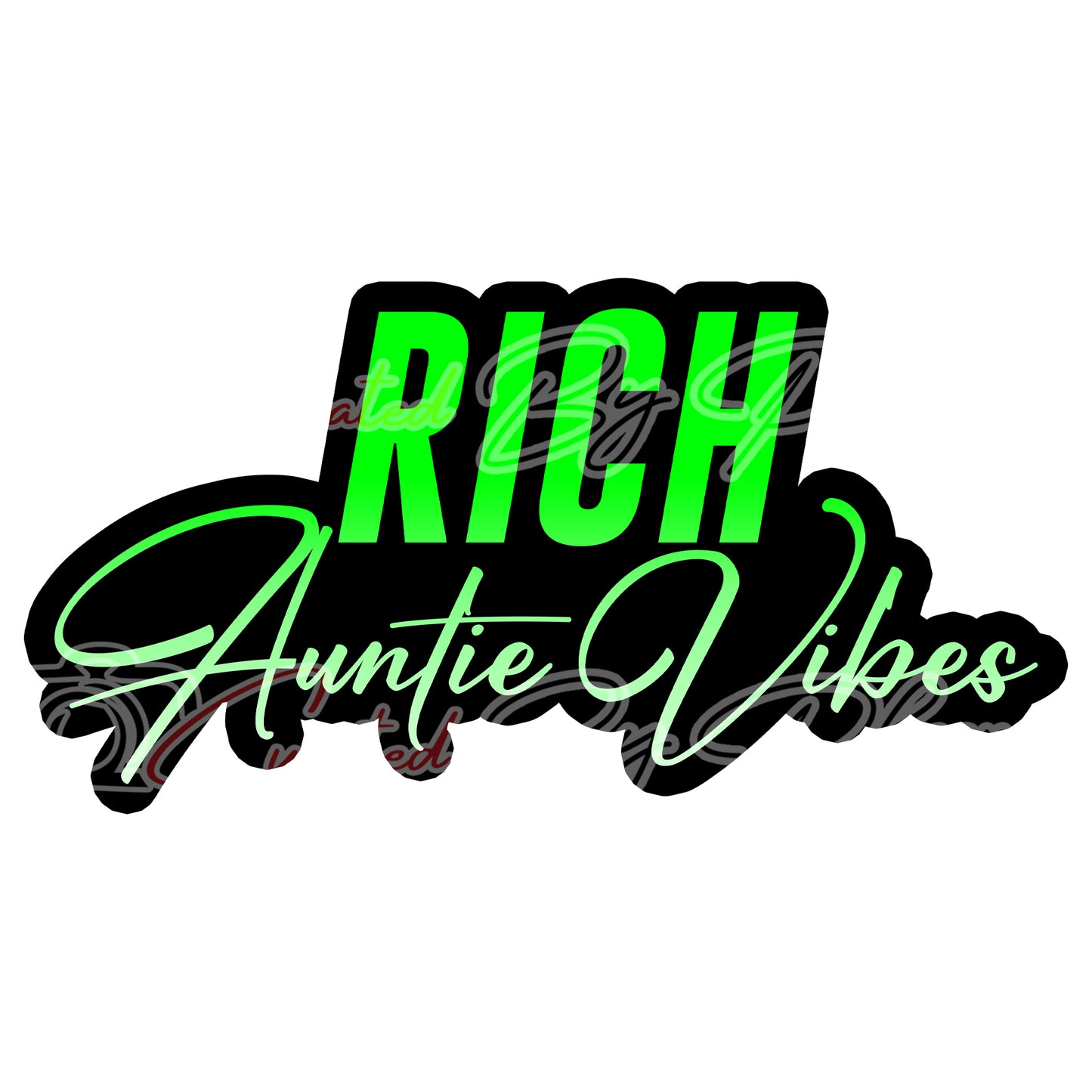 Richie Auntie Vibes prop-photo booth props- party props-photo booth props-custom props- custom prop signs-props -Curated by Phoenix