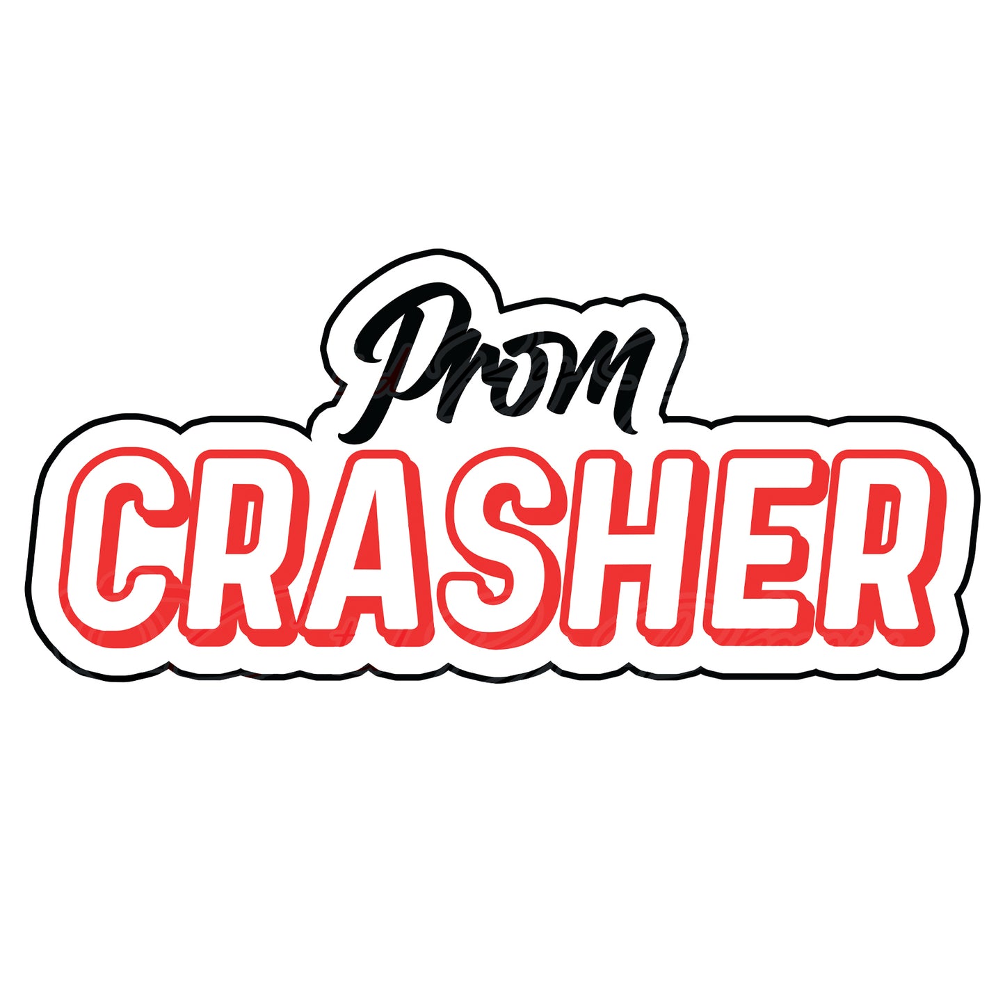 Prom Crasher prop-prom photo booth props- prom props-photo booth props-custom props- custom prop signs-props -Curated by Phoenix