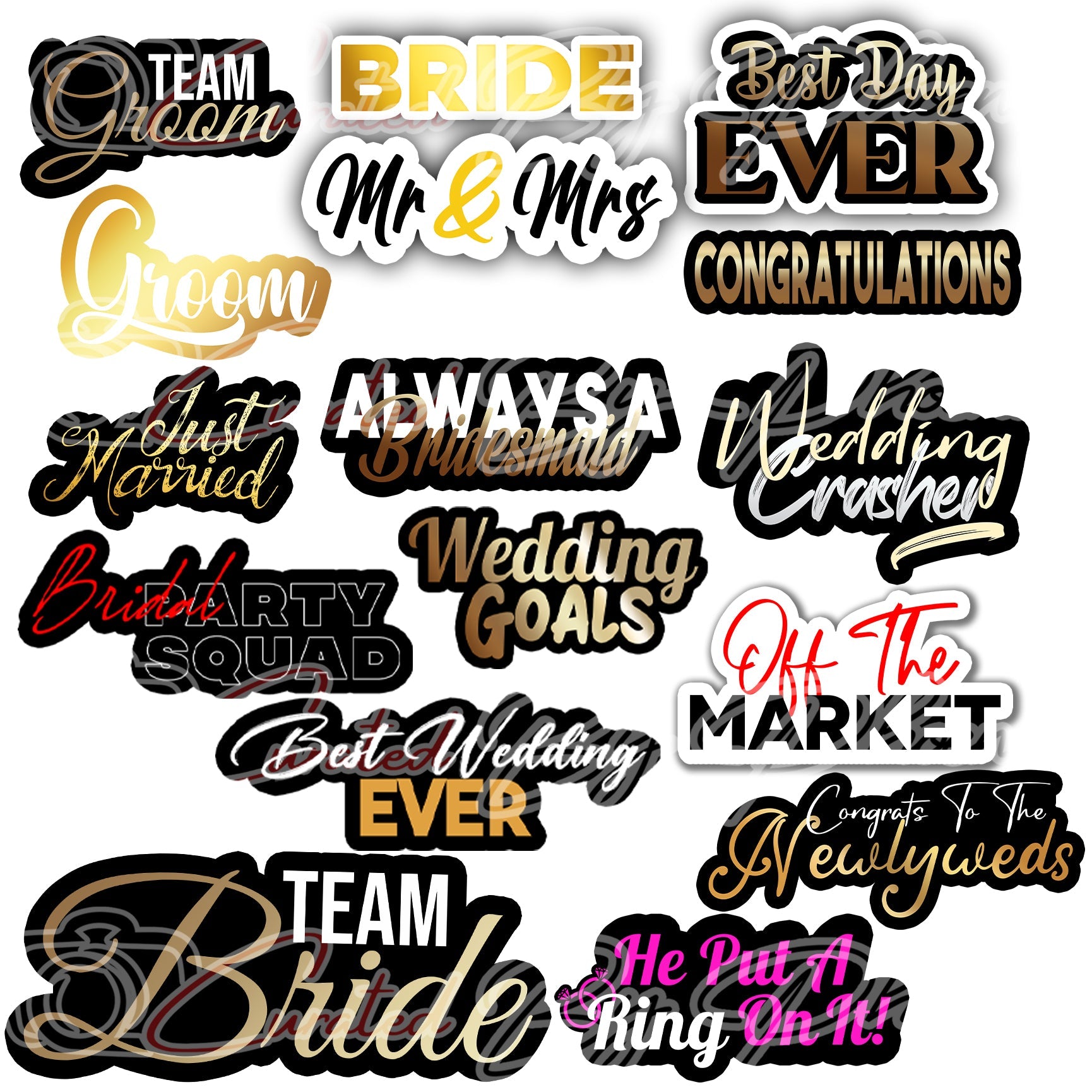 Best Wedding Photo Booth Props| Curated By Phoenix | Wedding props