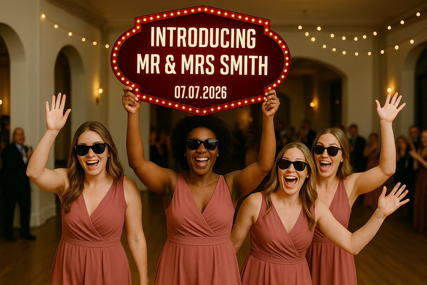 Custom Wedding Entrance 25in Marquee Sign