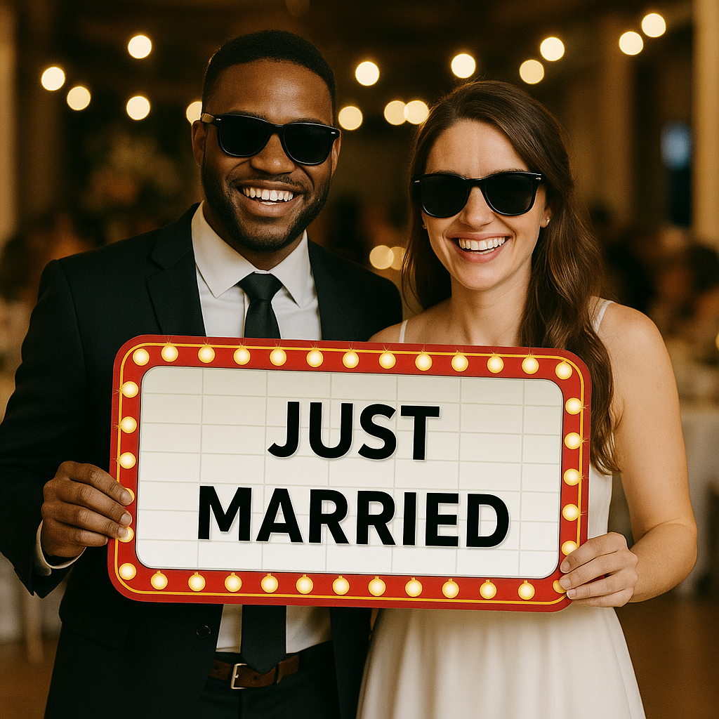 Custom Wedding Entrance 25in Marquee Sign