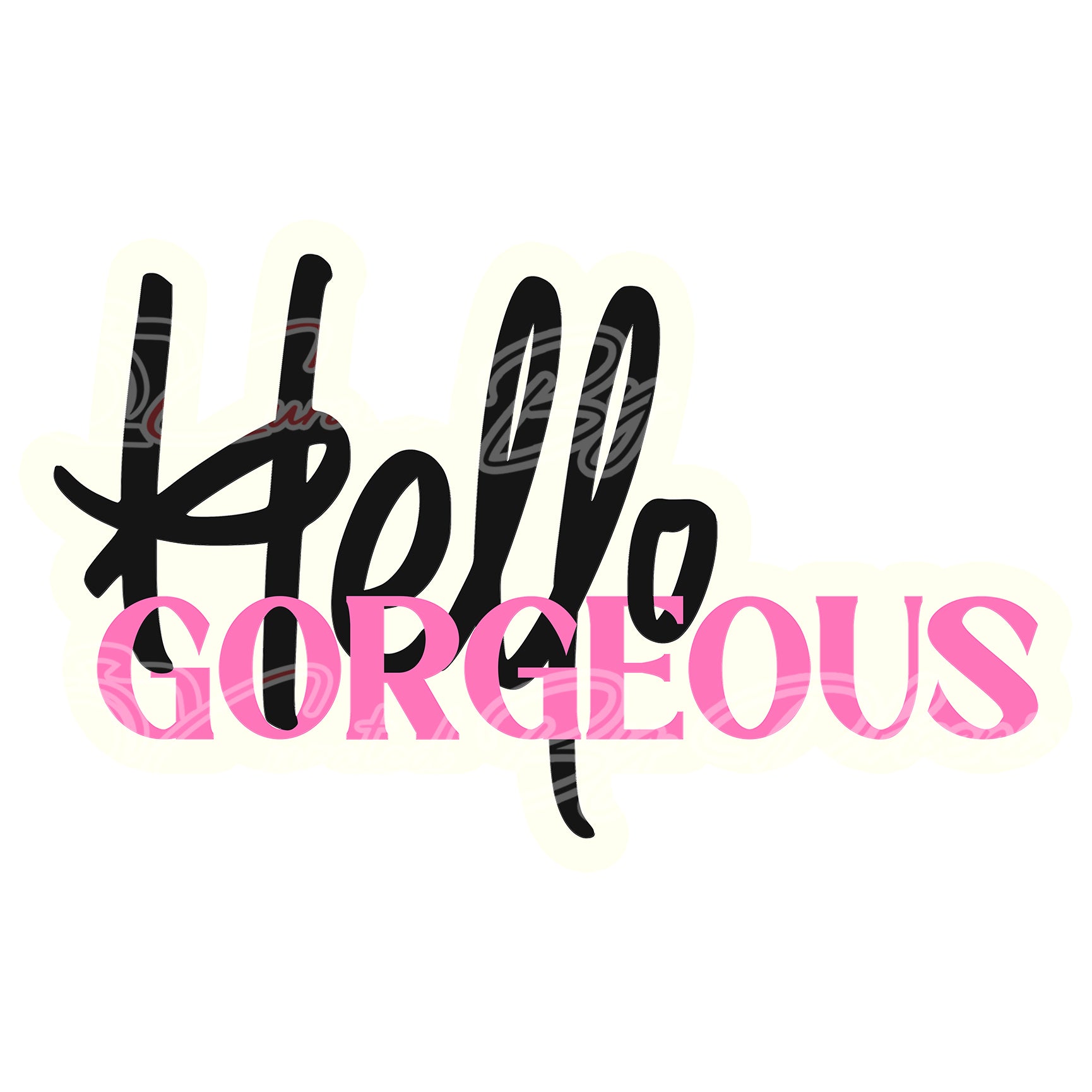 hello gorgeous prop-photo booth props- props-photo booth props-custom props- custom prop signs-props -Curated by Phoenix 