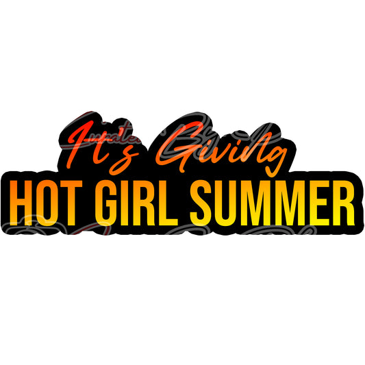 it's giving hot girl summer prop-Summer photo booth props- summer props-photo booth props-custom props- custom prop signs-props -Curated by Phoenix 