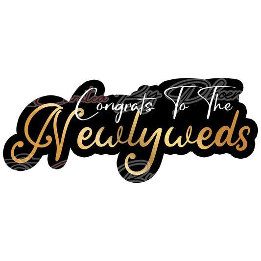 congrats to the newlyweds-wedding photo booth props- wedding props-photo booth props-custom wedding props- custom prop signs-props -Curated by Phoenix 