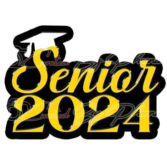 Senior 2024 prop-graduation photo booth props- graduation props-photo booth props-custom props- custom prop signs-props -Curated by Phoenix 