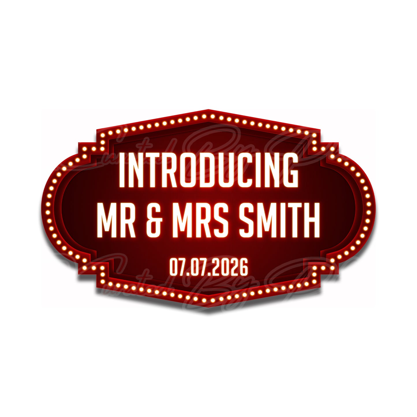 Custom Wedding Entrance 25in Marquee Sign