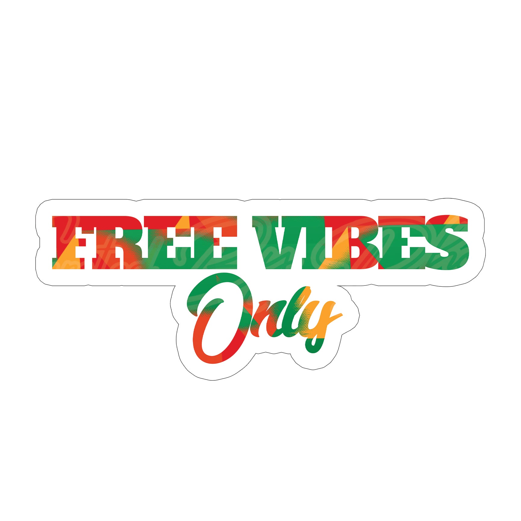 Free Vibes Only prop-juneteenth prop-black history prop-black history photo booth prop custom props- custom prop signs-props -Curated by Phoenix 