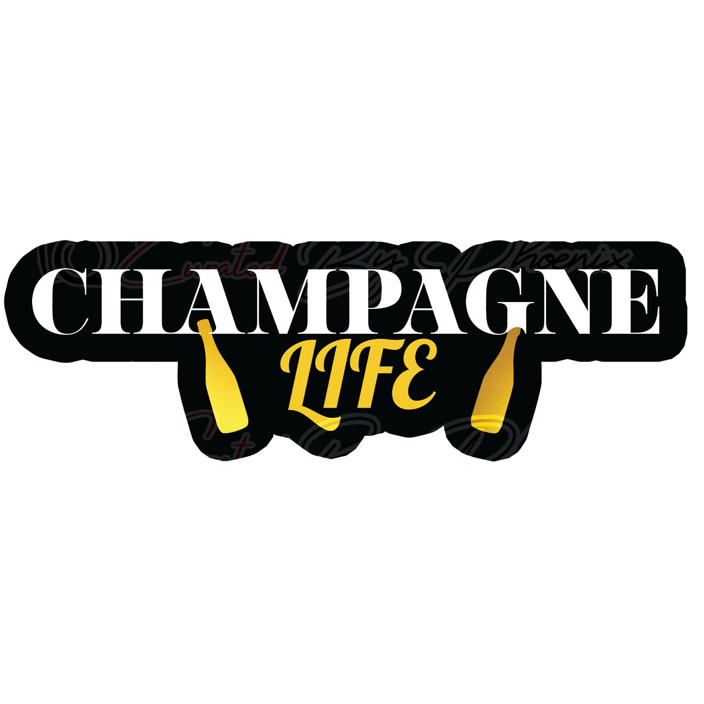 Custom PVC Photo Booth Prop Champagne Life 