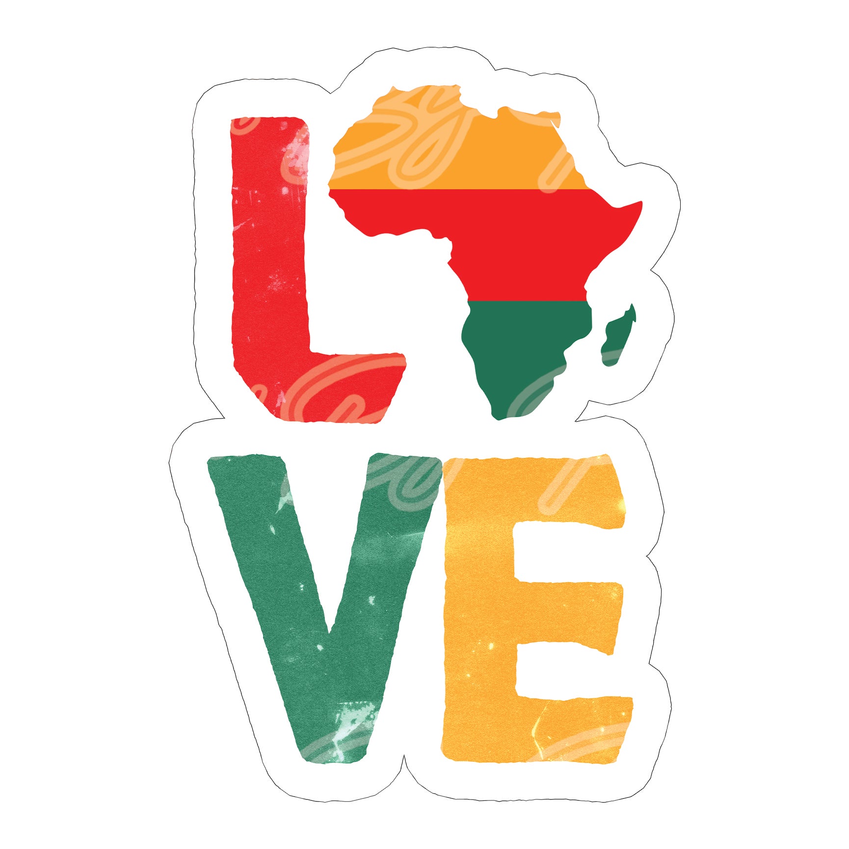 Custom PVC Photo Booth Prop Africa Love 