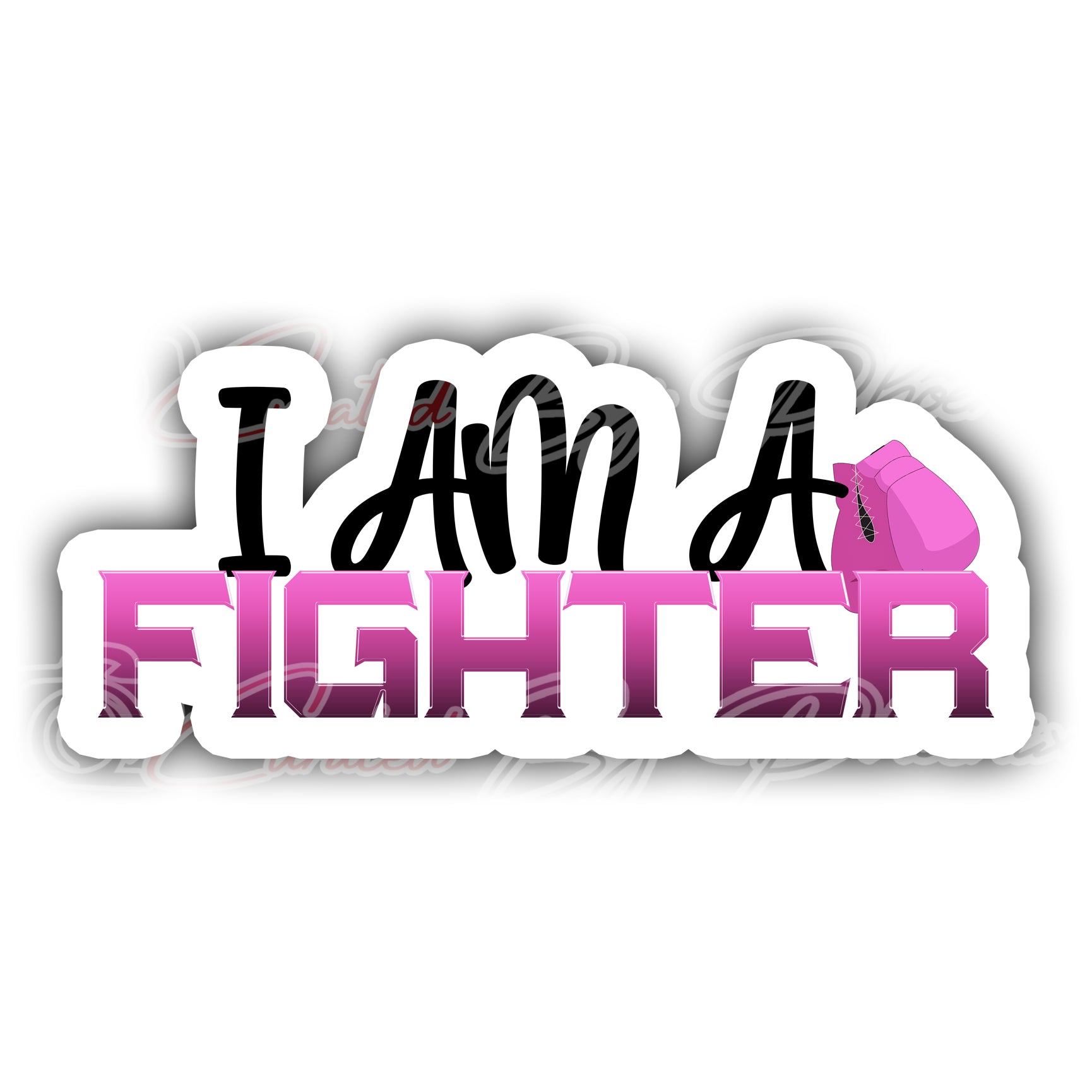 I Am A Fighter  prop-breast cancer photo booth props- breast cancer props-photo booth props-custom props- custom prop signs-props -Curated by Phoenix 