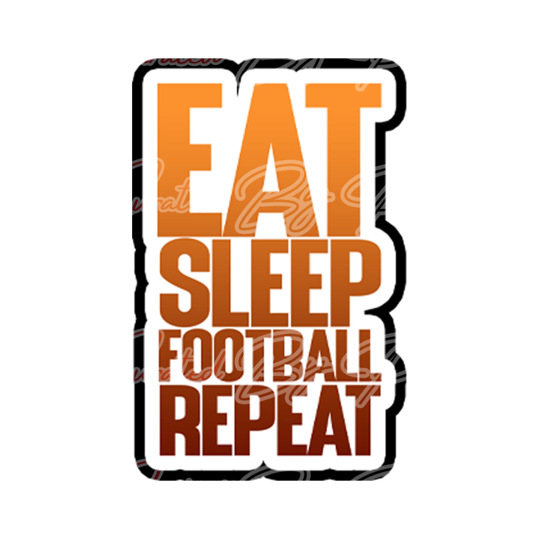 Custom PVC Photo Booth Prop  Eat Sleep Football Repeat 