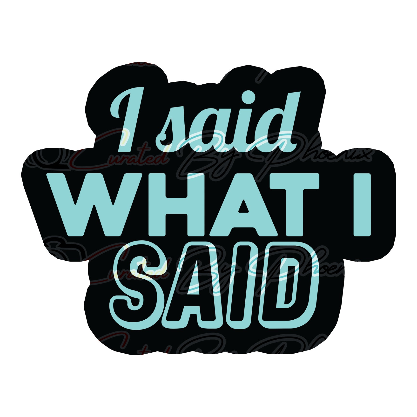  I Said What I  Said  prop-photo booth props- party props-photo booth props-custom props- custom prop signs-props -Curated by Phoenix 
