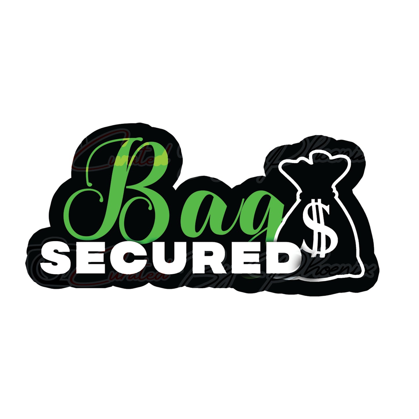  Bag Secured  prop-photo booth props- party props-photo booth props-custom props- custom prop signs-props -Curated by Phoenix 