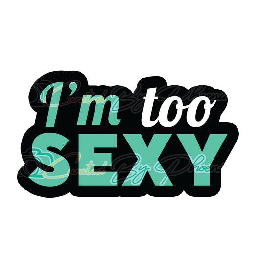  I'm Too Sexy prop-photo booth props- party props-photo booth props-custom props- custom prop signs-props -Curated by Phoenix 