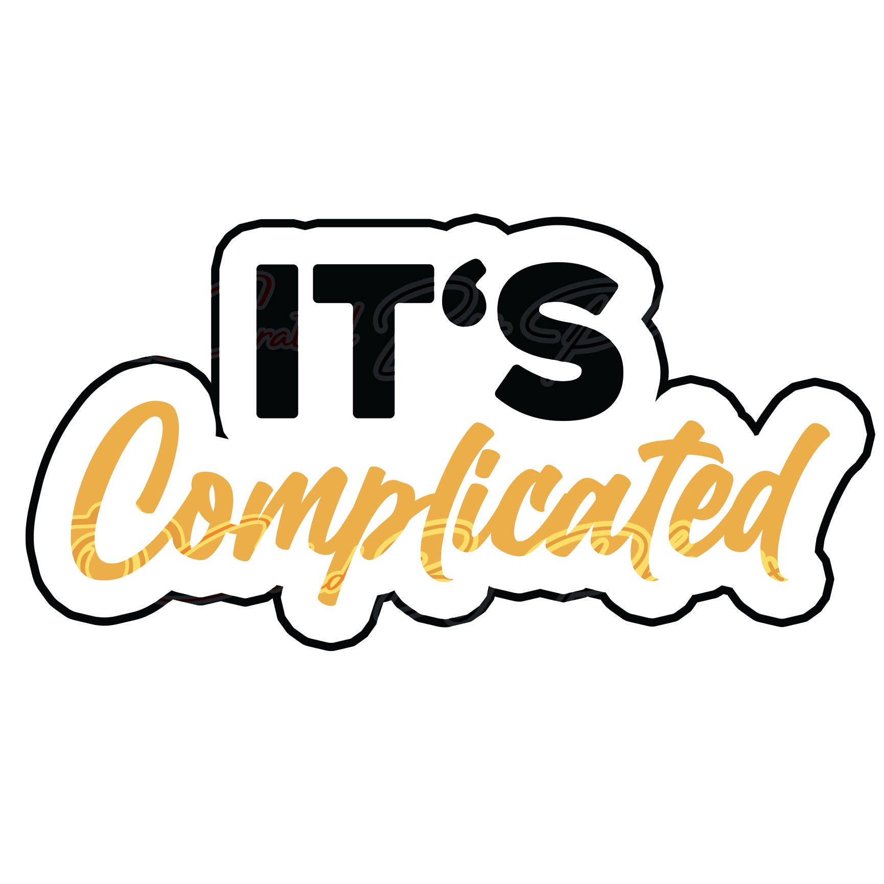 It's Complicated  prop-photo booth props- party props-photo booth props-custom props- custom prop signs-props -Curated by Phoenix 